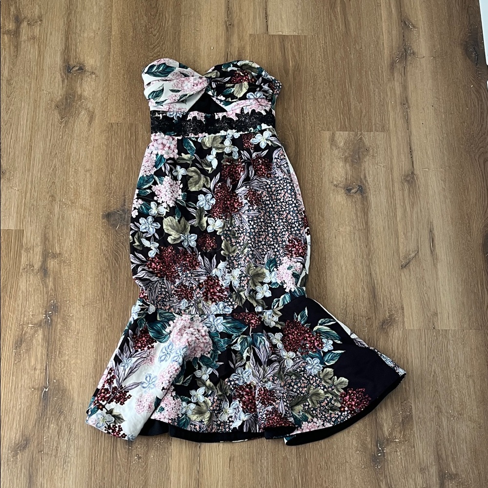 KEEPSAKE the Label Strapless Floral Dress